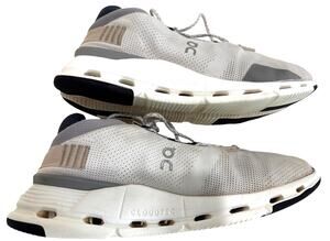 On Cloudnova Men's 9.5 Beige Gray CloudTec Running Walking Sneakers EU 43
